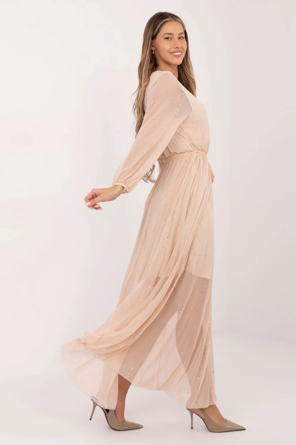 Robe longue beige – Image 3