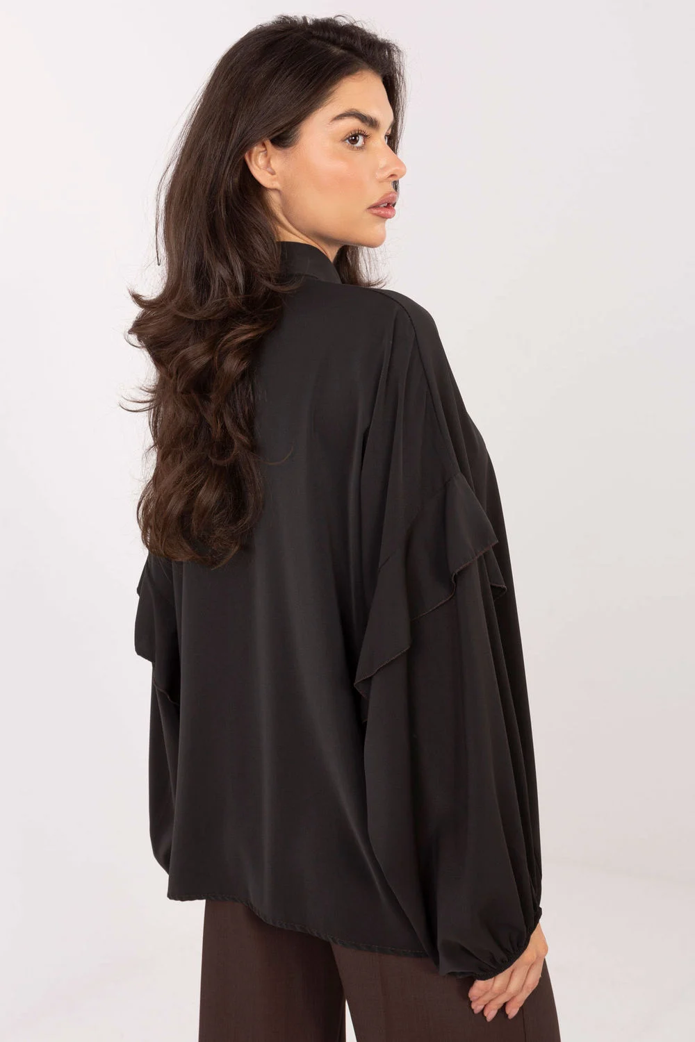 Chemise manche longue brune – Image 3