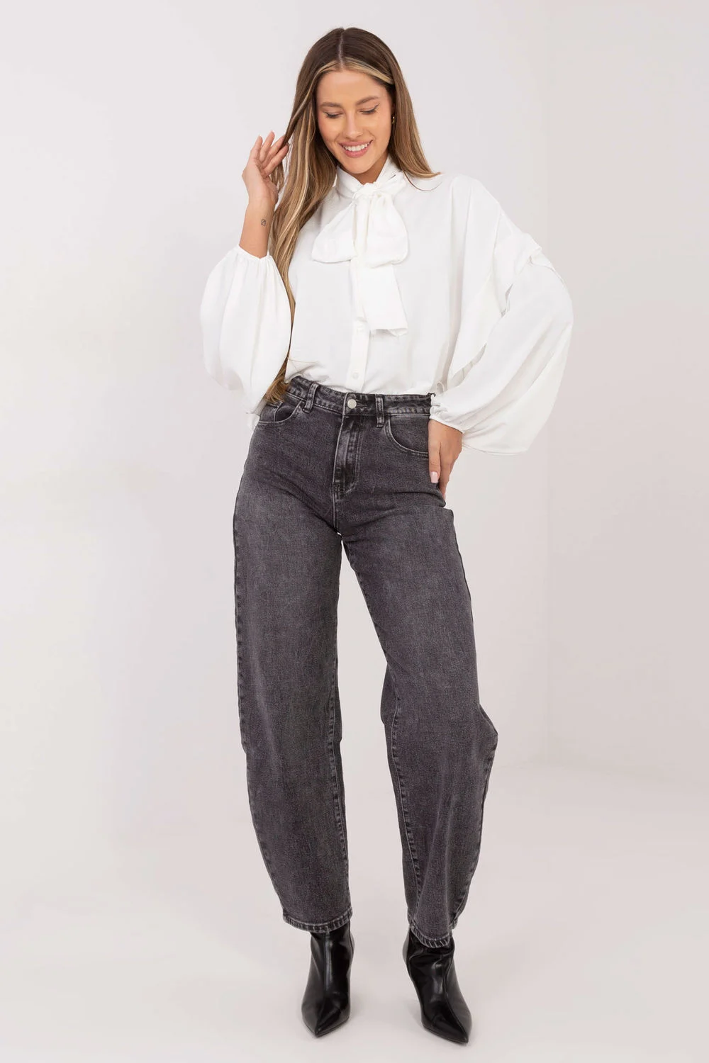 Chemise manche longue beige