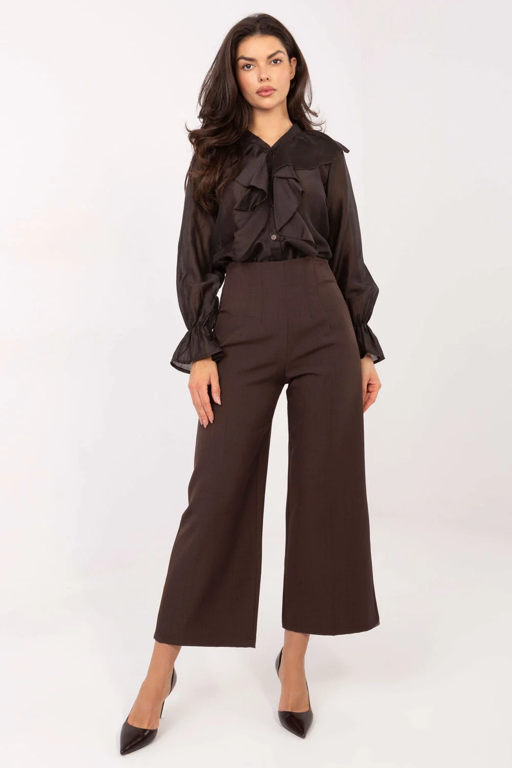 Chemise manche longue brune – Image 2