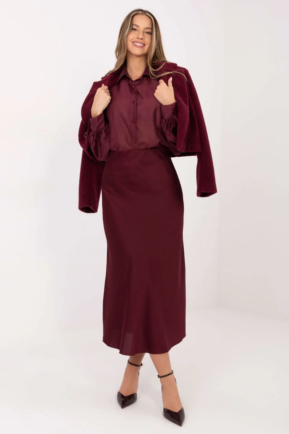 Chemise manche longue rouge – Image 2