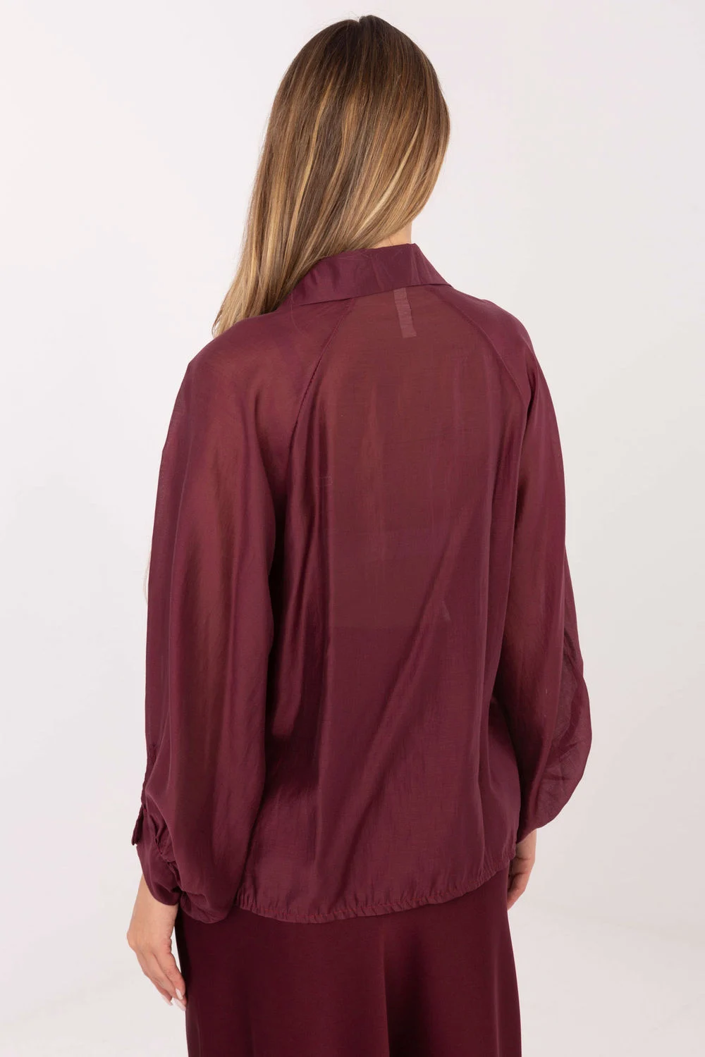 Chemise manche longue rouge – Image 3