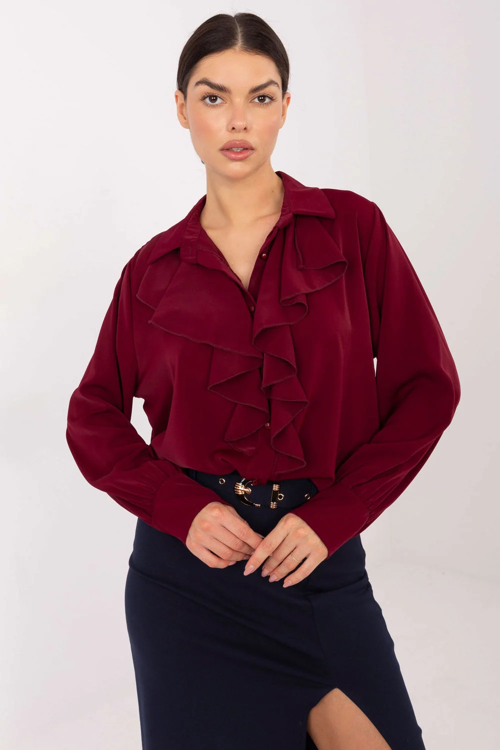 Chemise manche longue rouge
