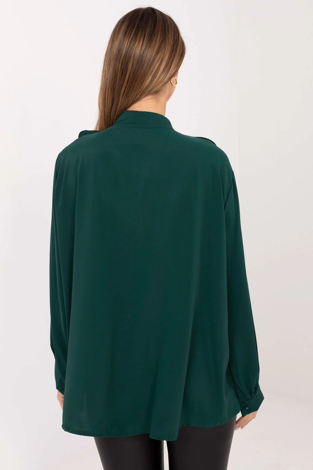 Chemise manche longue verte – Image 3