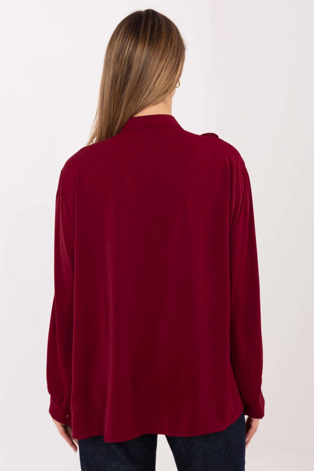 Chemise manche longue rouge – Image 3