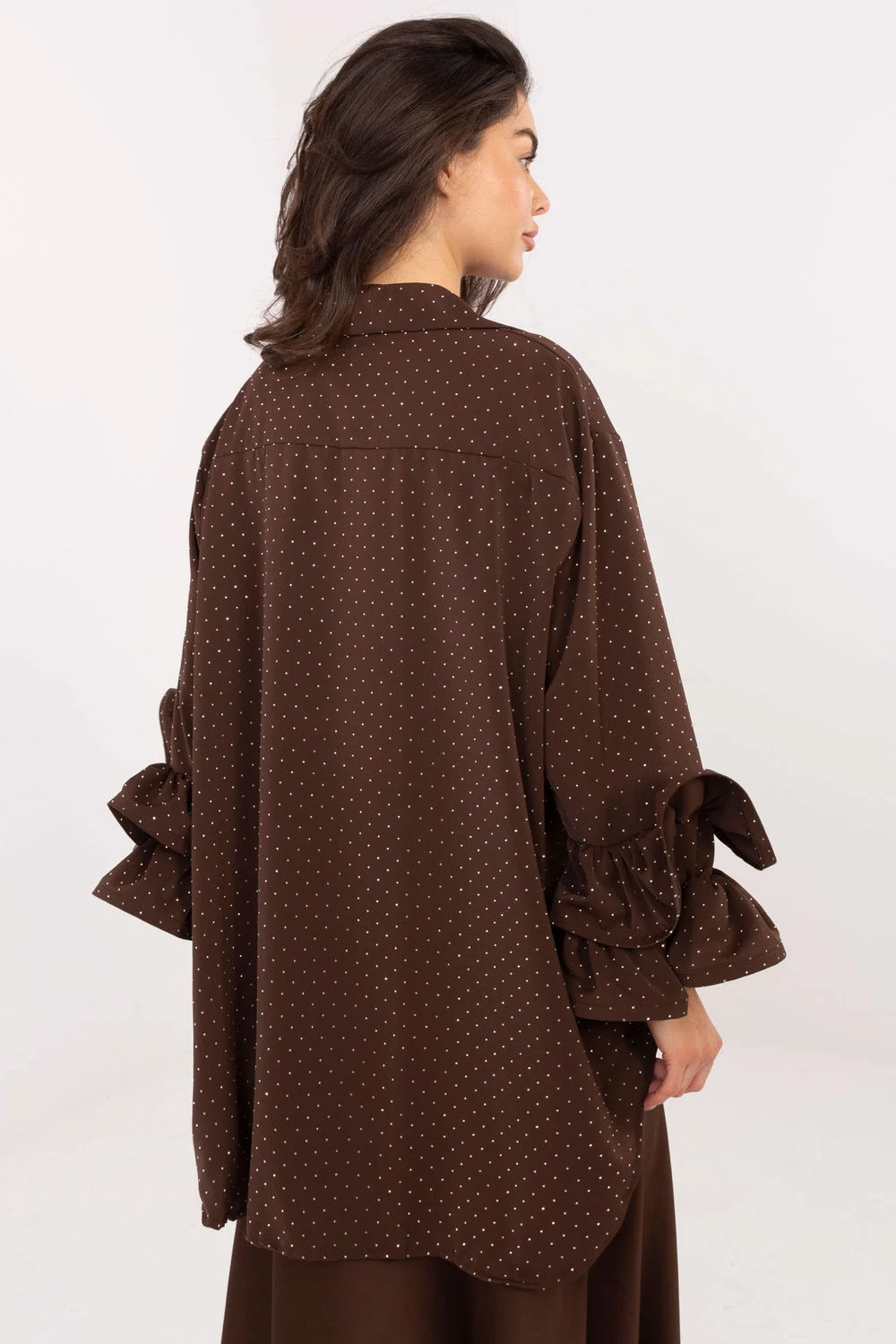 Chemise manche longue brune – Image 3