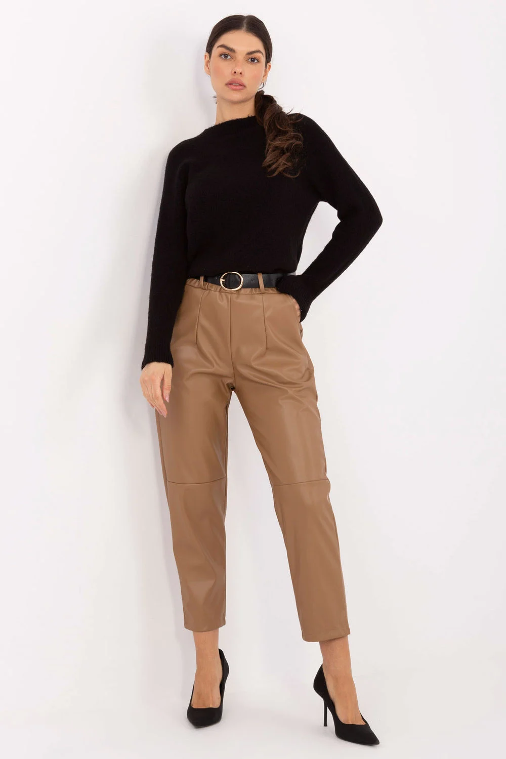 Pantalon femme brun