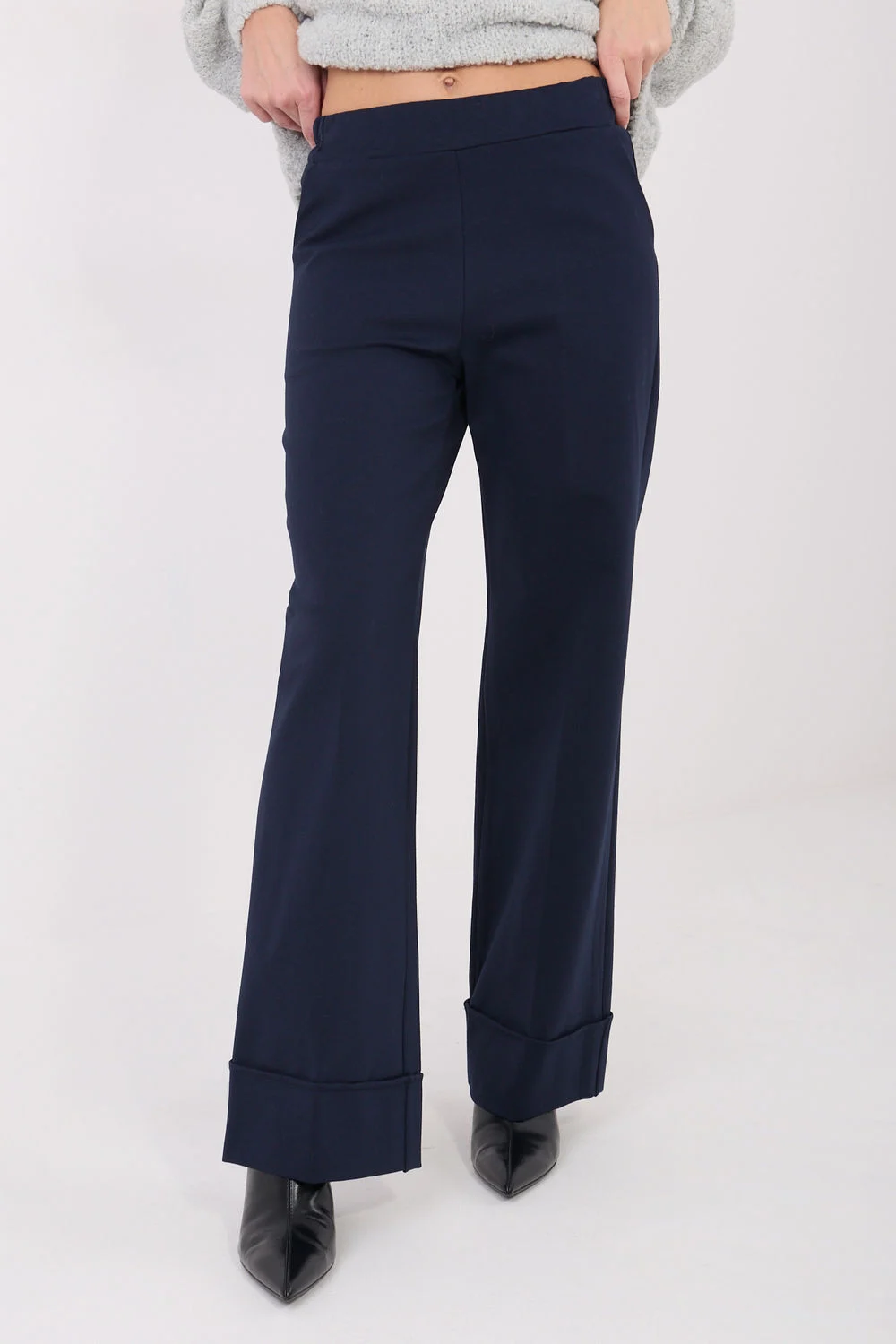 Pantalon femme bleu marine