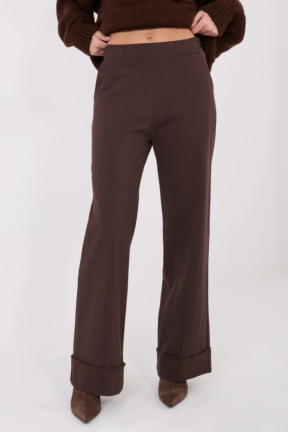Pantalon femme brun