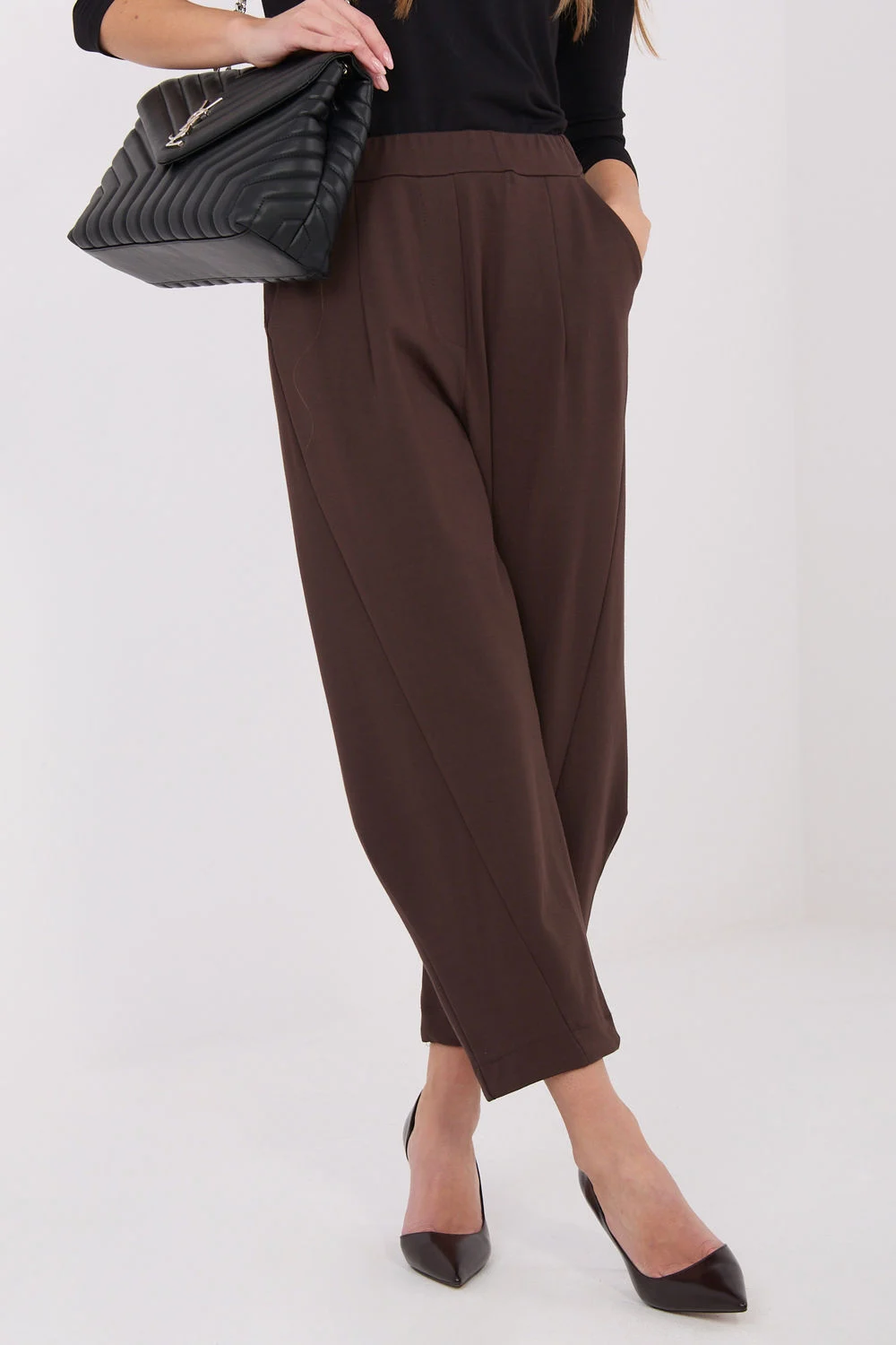 Pantalon femme brun