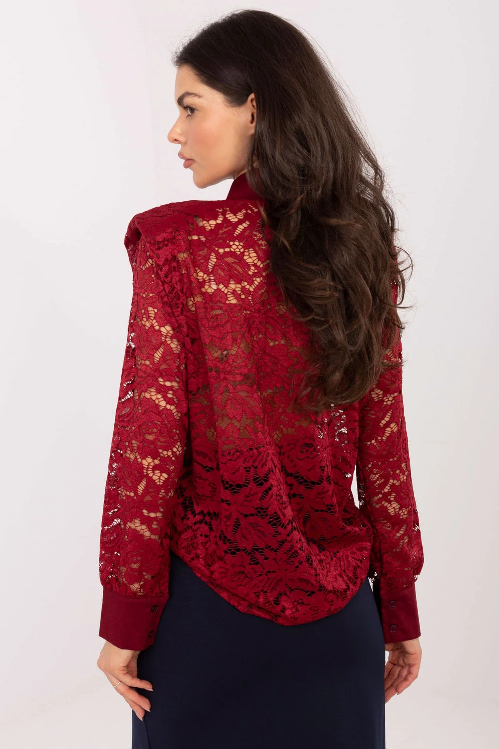 Chemise manche longue rouge – Image 3