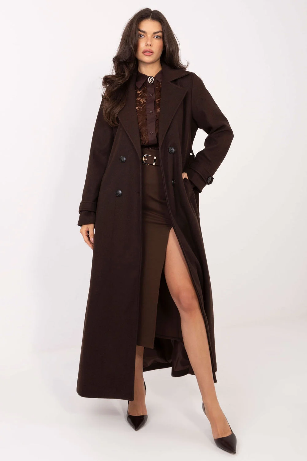 Chemise manche longue brune – Image 3