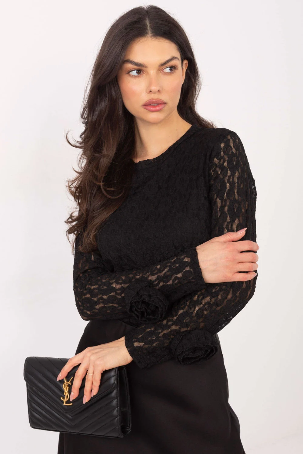 Blouse en dentelle noir