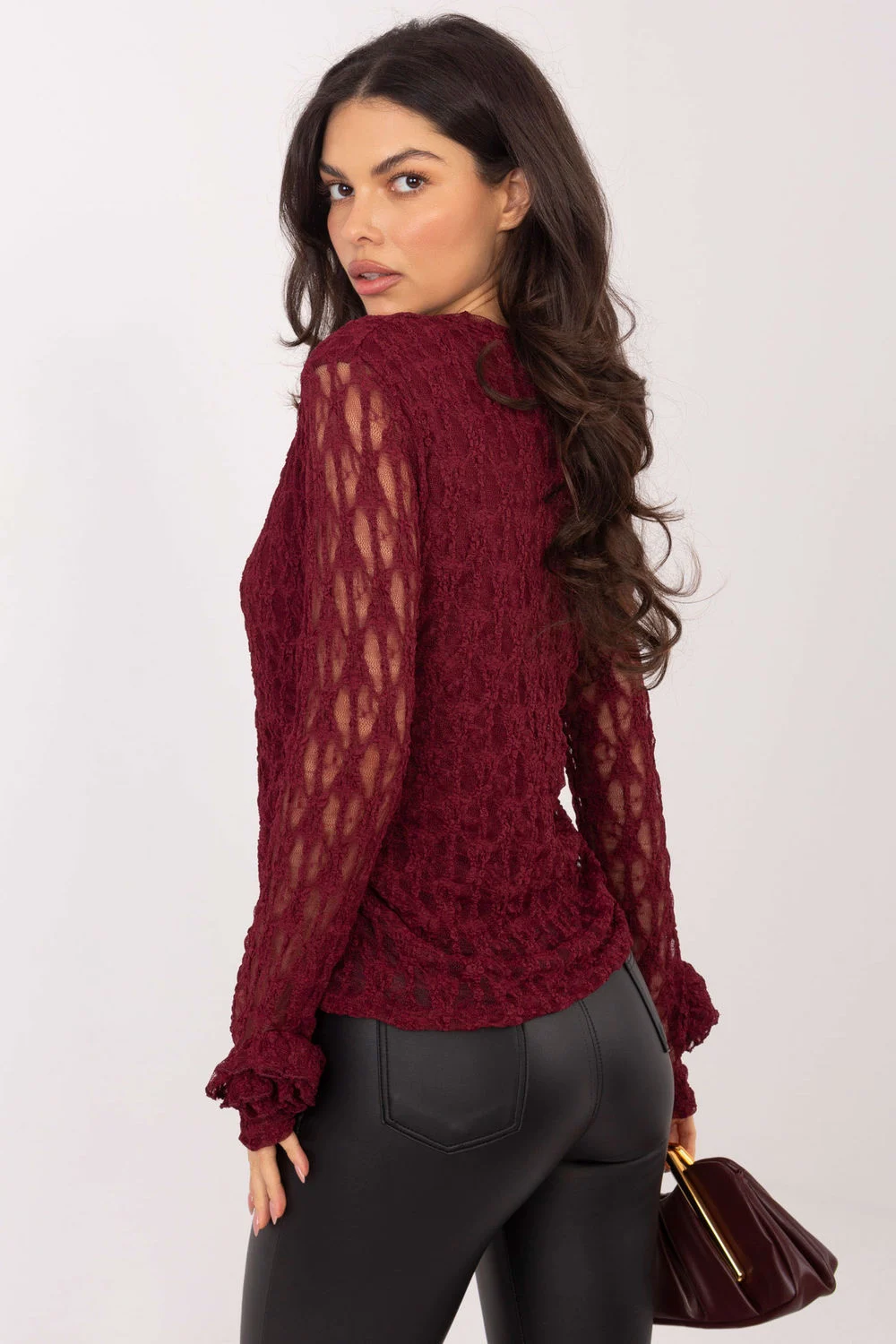 Blouse en dentelle rouge – Image 3