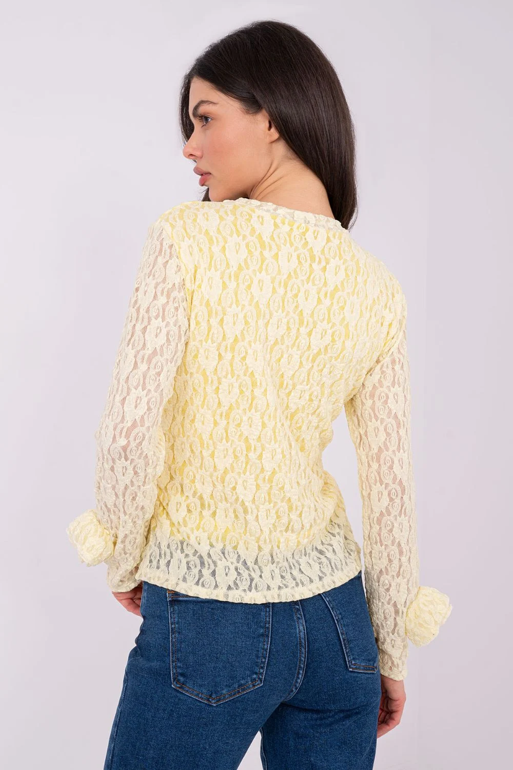 Blouse en dentelle jaune – Image 4