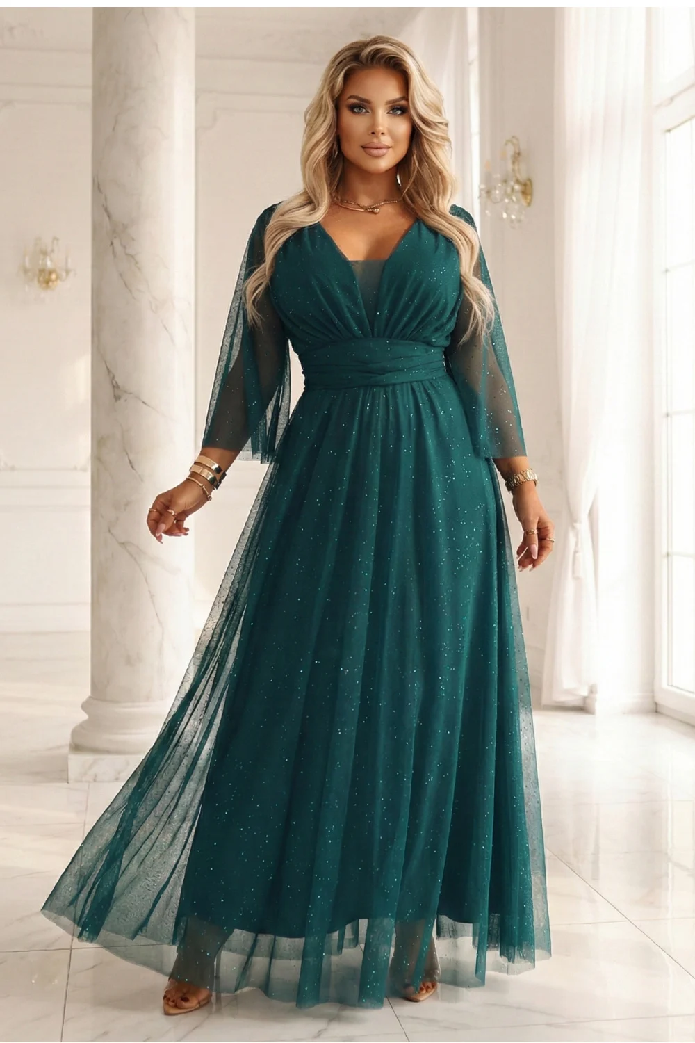 Robe longue verte