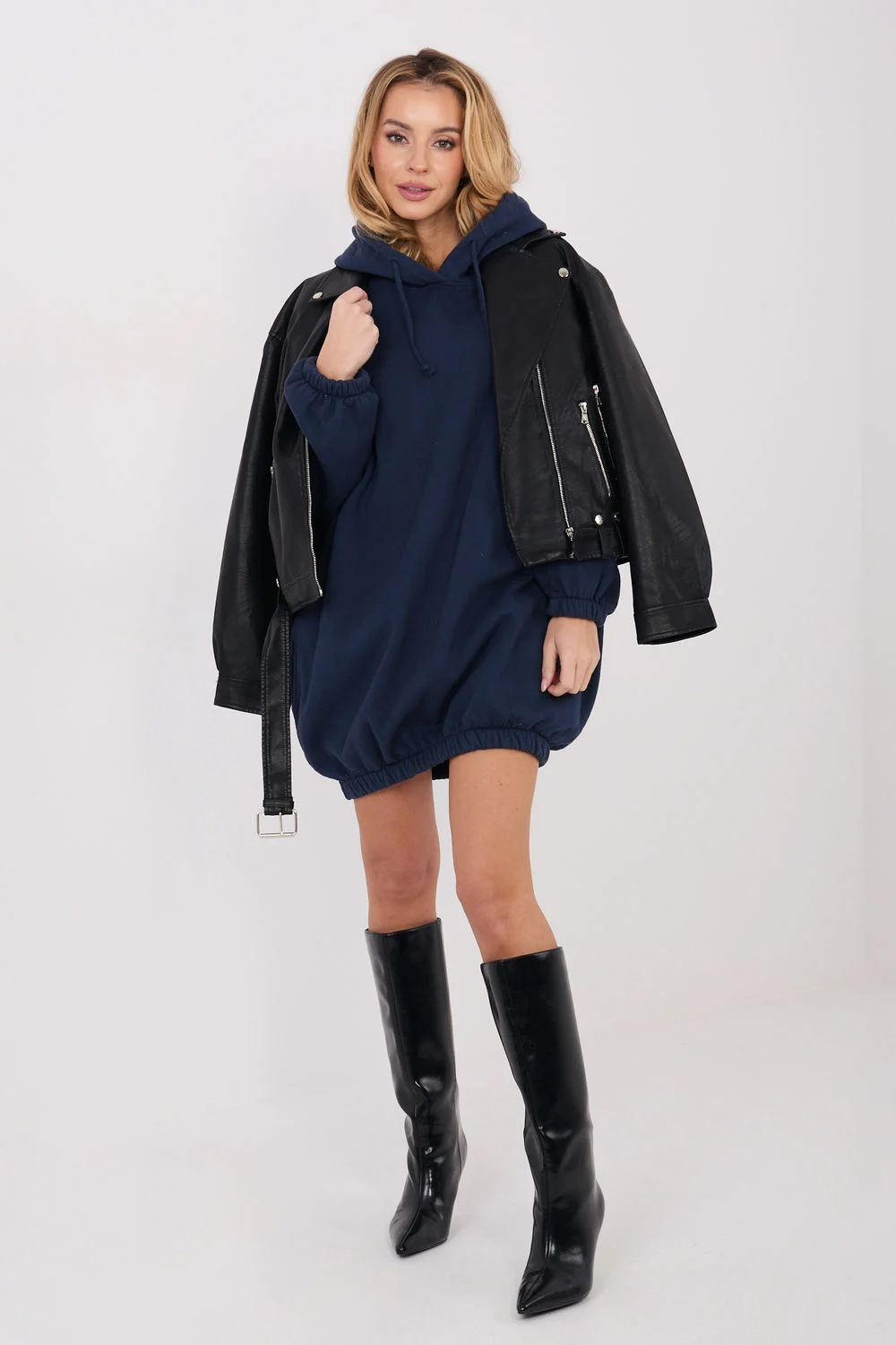 Robe de jour bleue marine