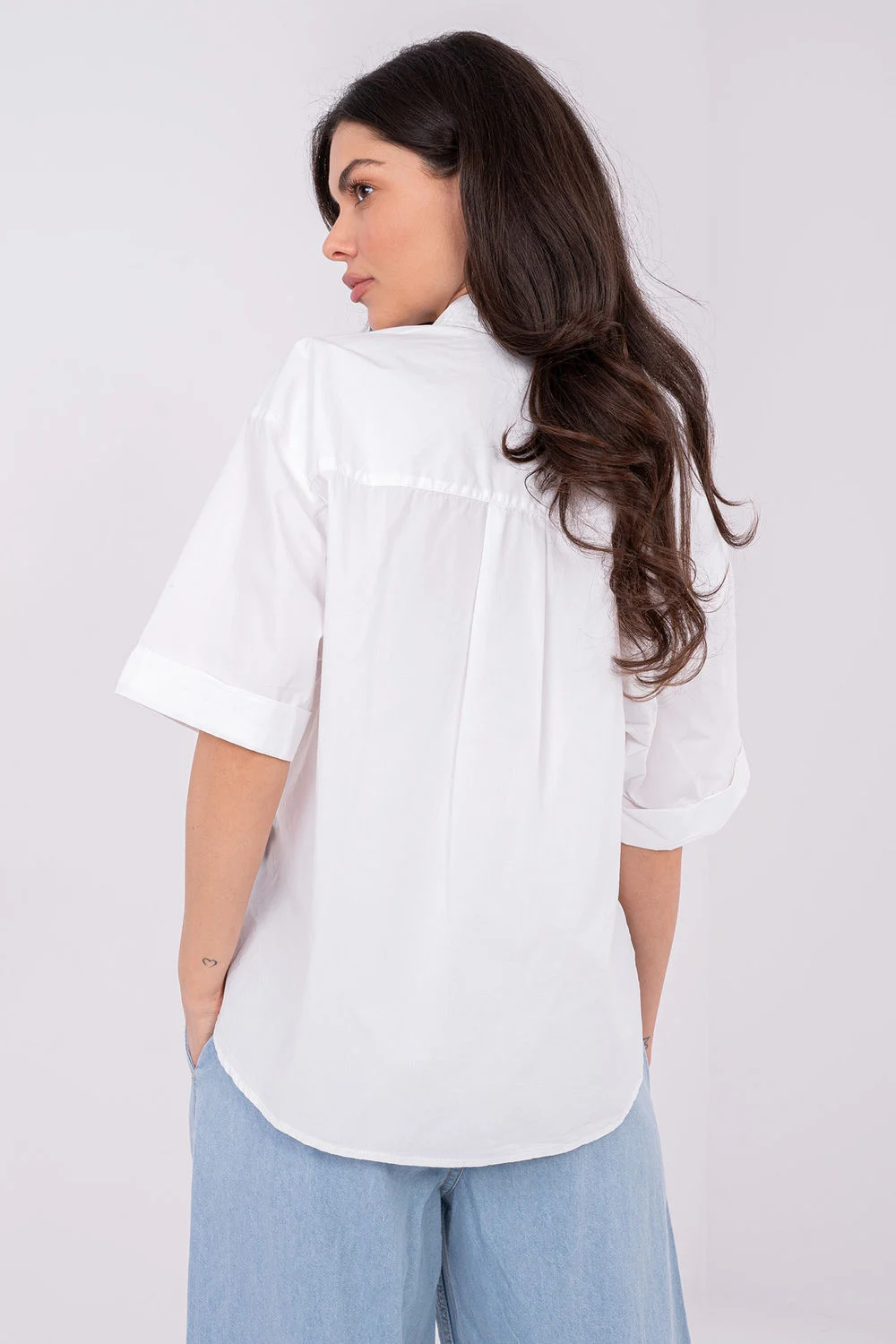 Chemise manche courte blanc – Image 3