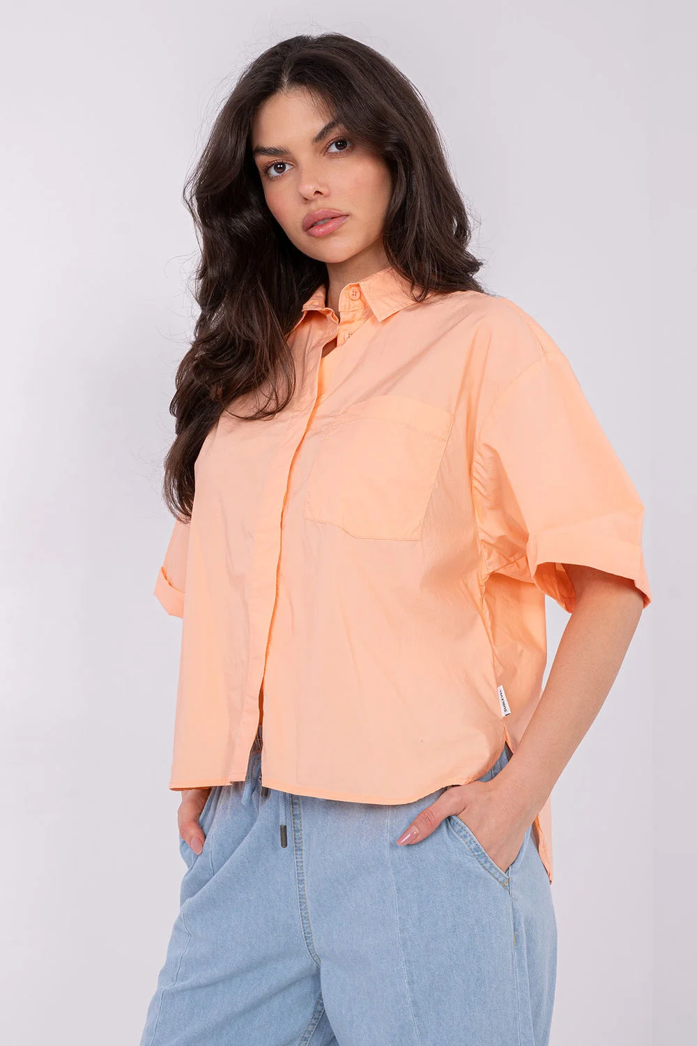 Chemise manche courte orange
