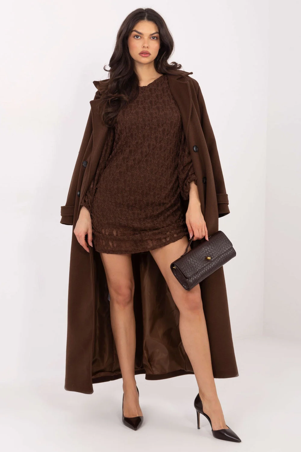 Robe courte brun – Image 2