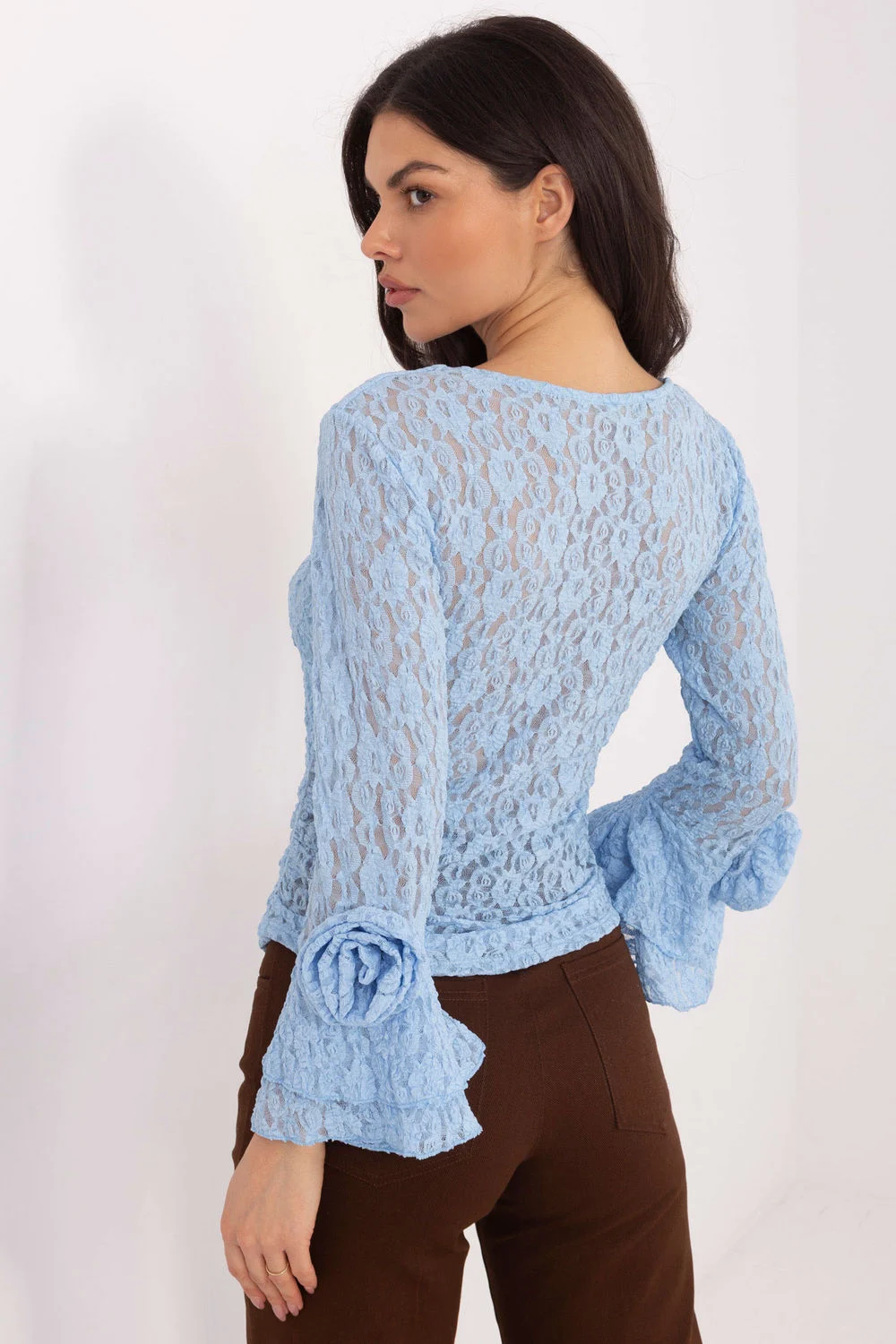 Blouse en dentelle bleu – Image 3