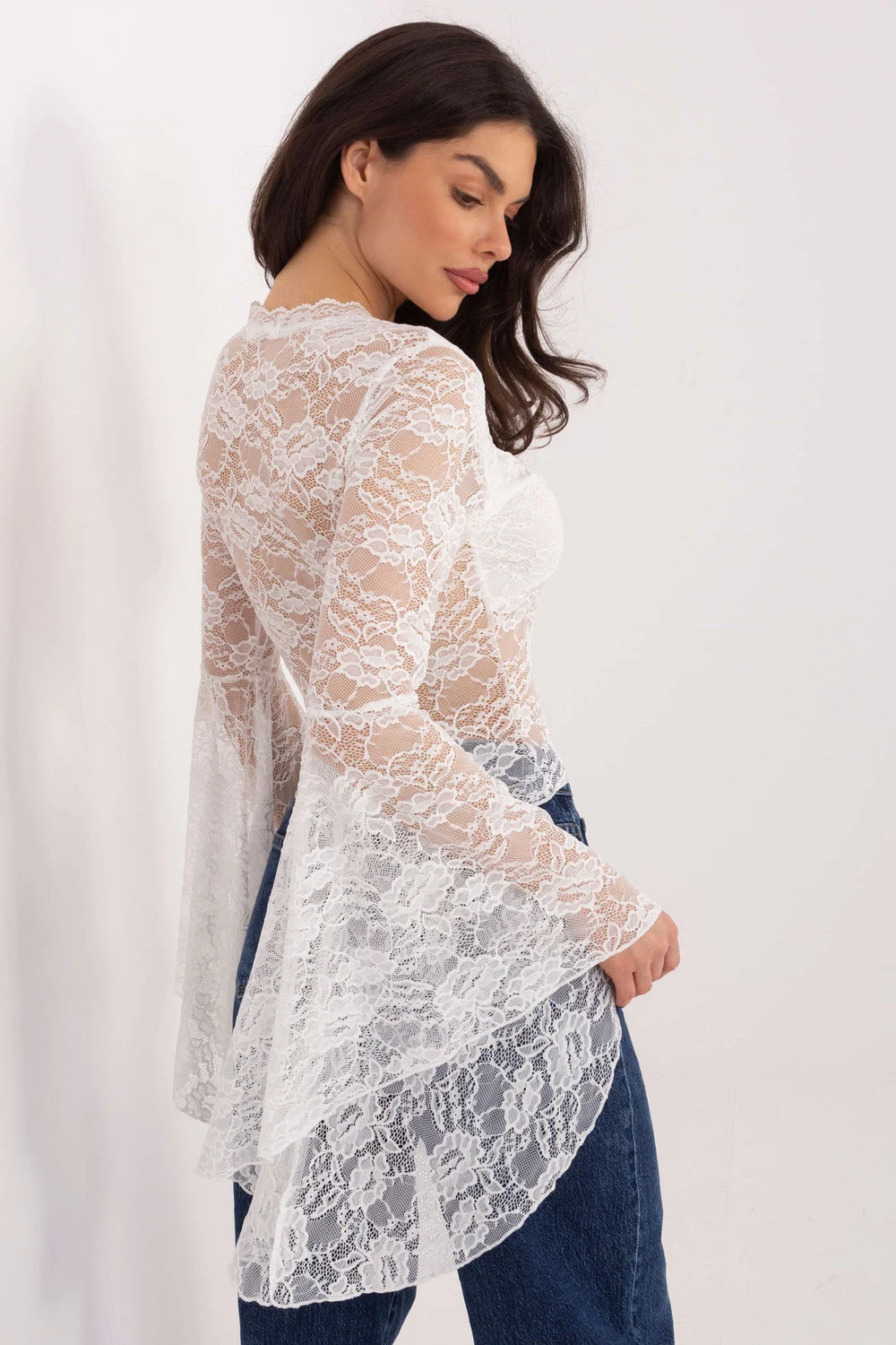 Blouse en dentelle blanc – Image 3