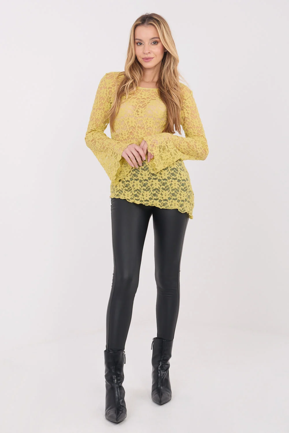 Blouse en dentelle vert – Image 2