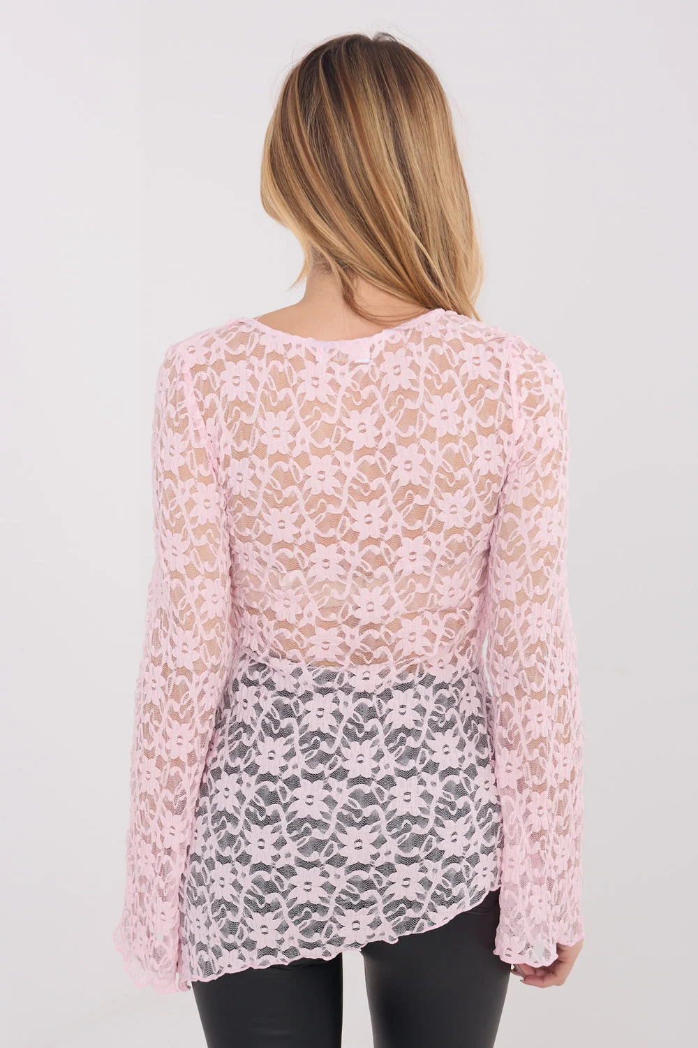 Blouse en dentelle rose – Image 3