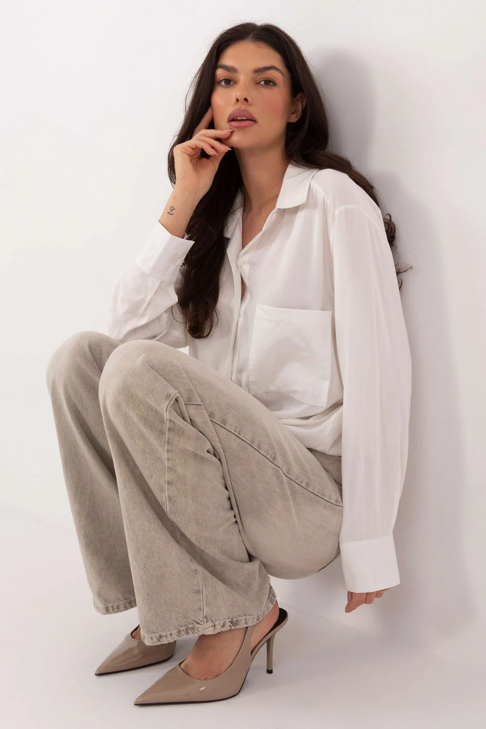 Chemise manche longue blanche – Image 4