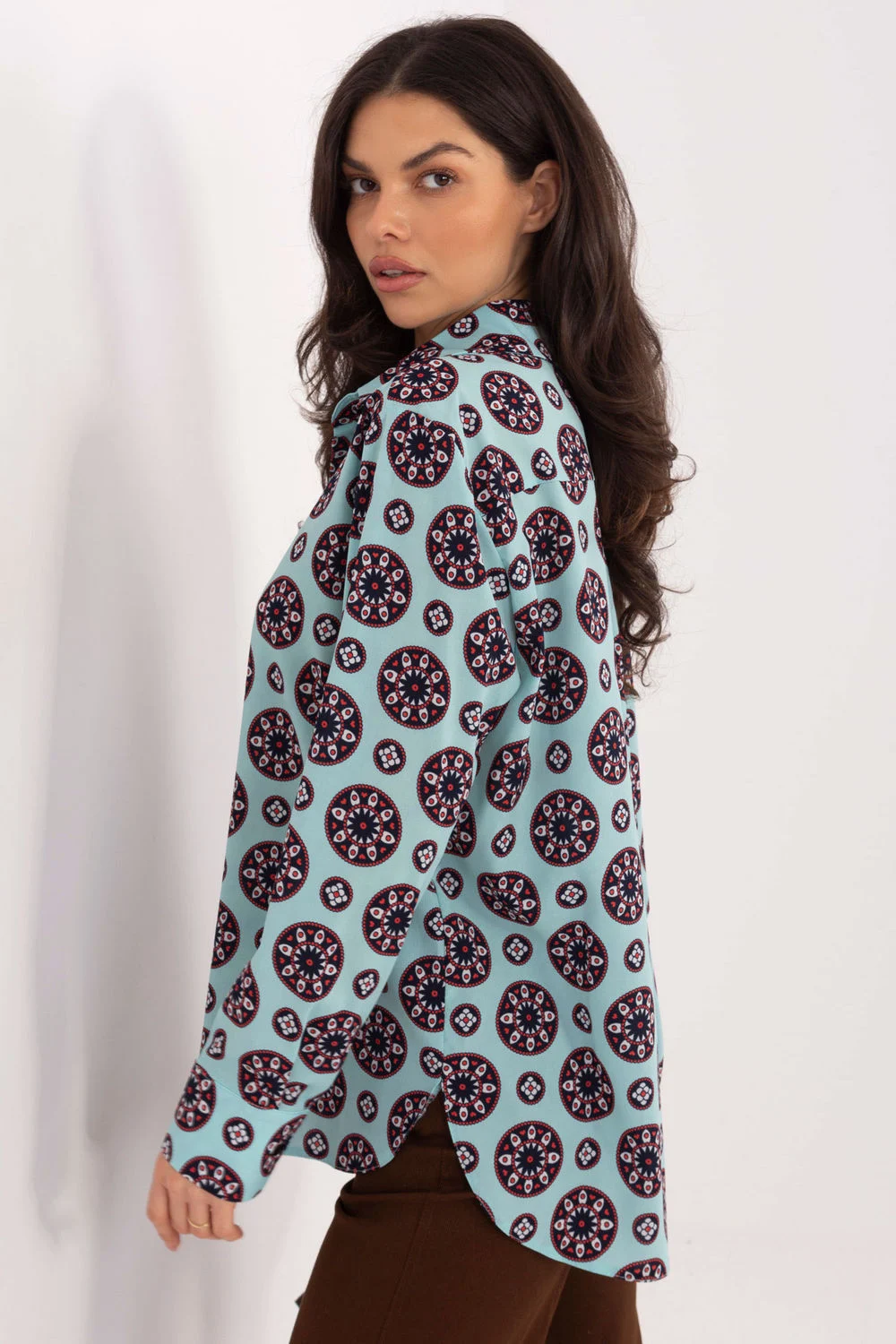 Chemise manche longue verte – Image 2