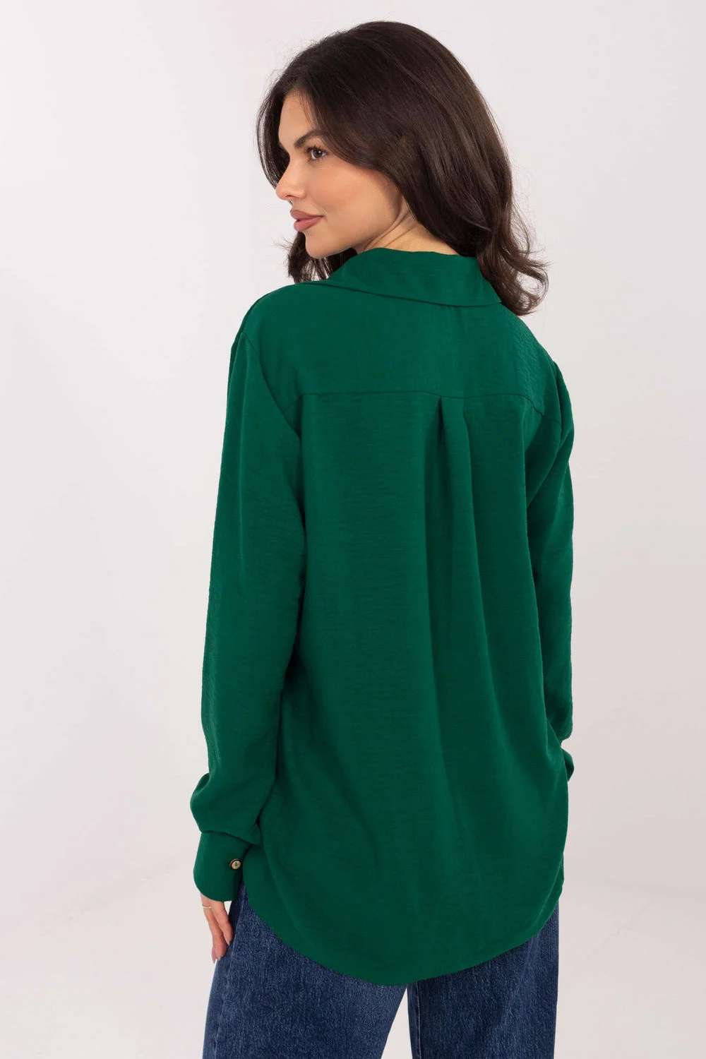 Chemise manche longue verte – Image 3