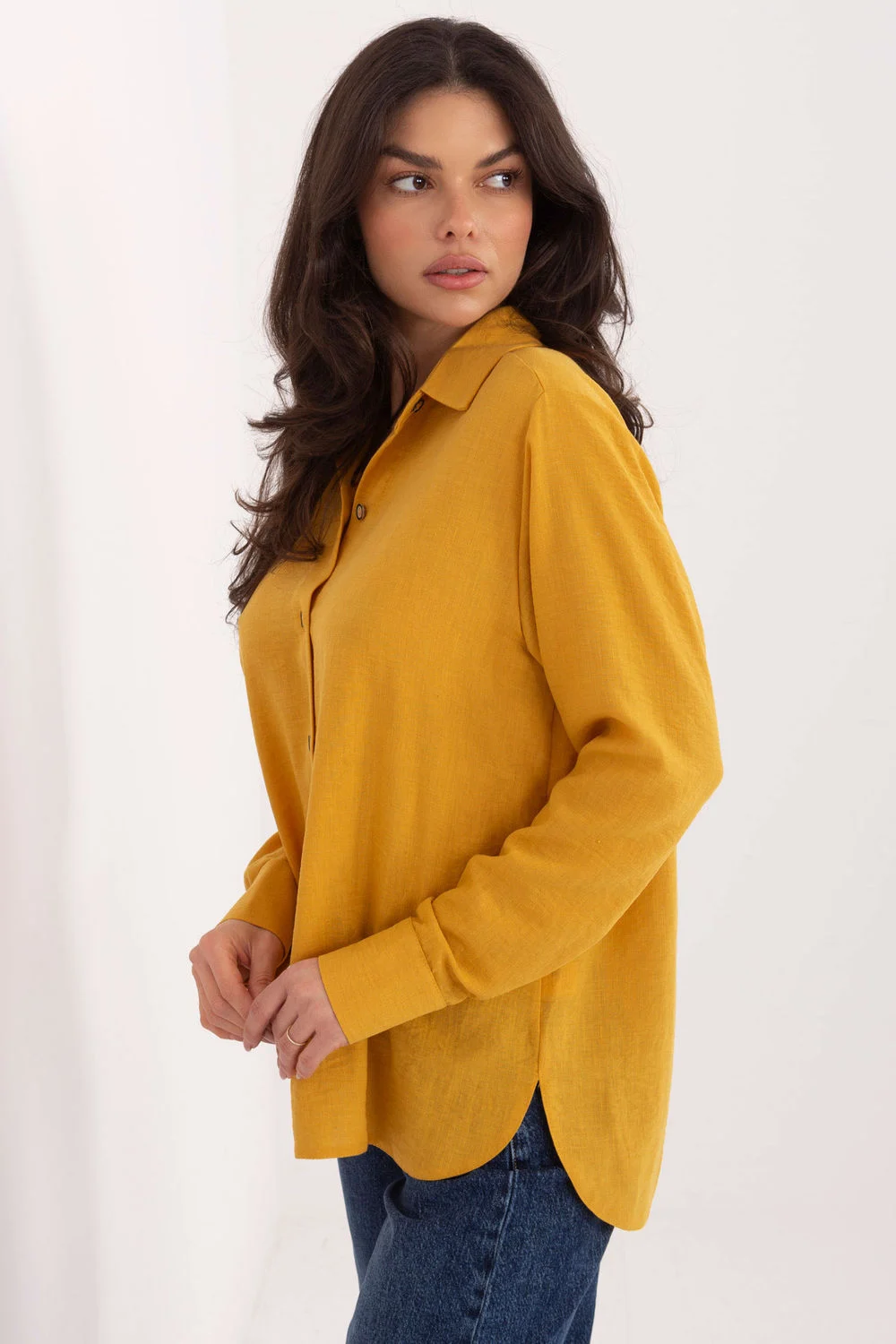 Chemise manche longue jaune – Image 2