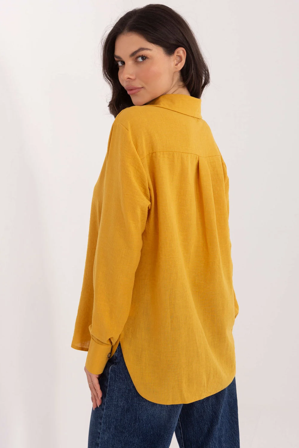 Chemise manche longue jaune – Image 3