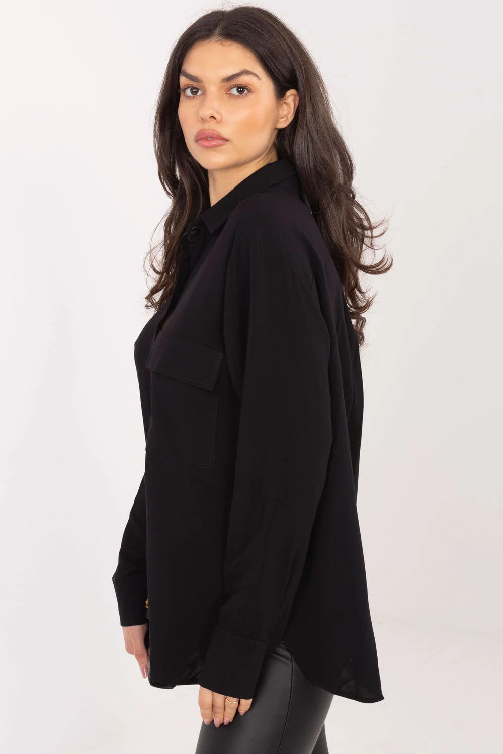 Chemise manche longue noire – Image 2