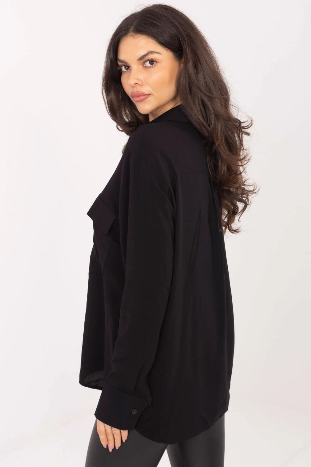 Chemise manche longue noire – Image 3