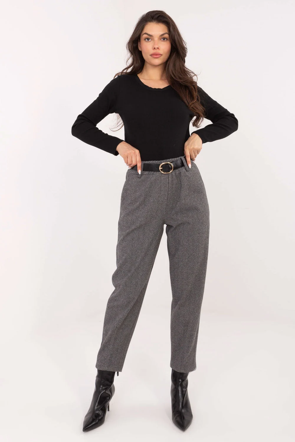Pantalon femme gris