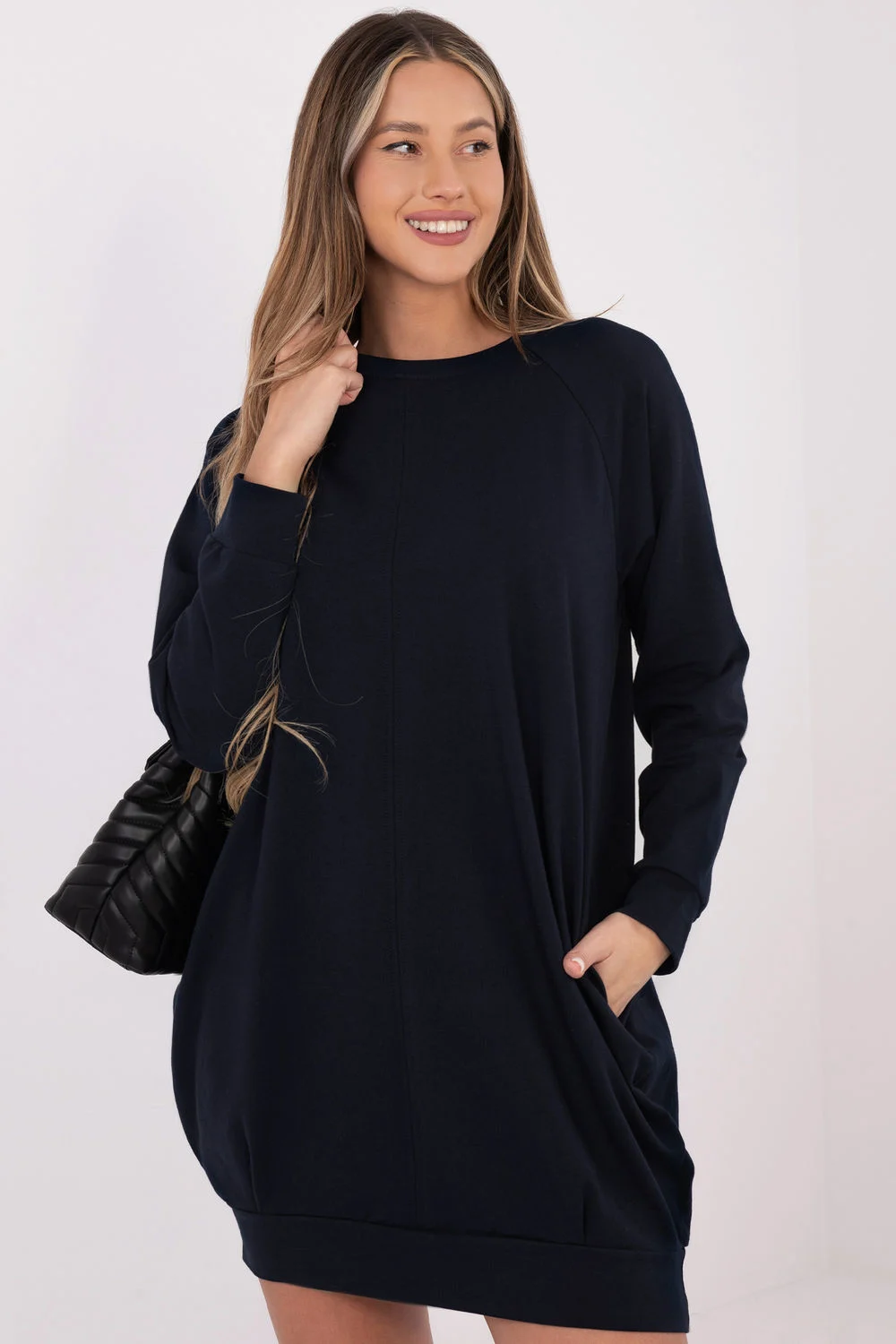 Robe de jour bleue marine