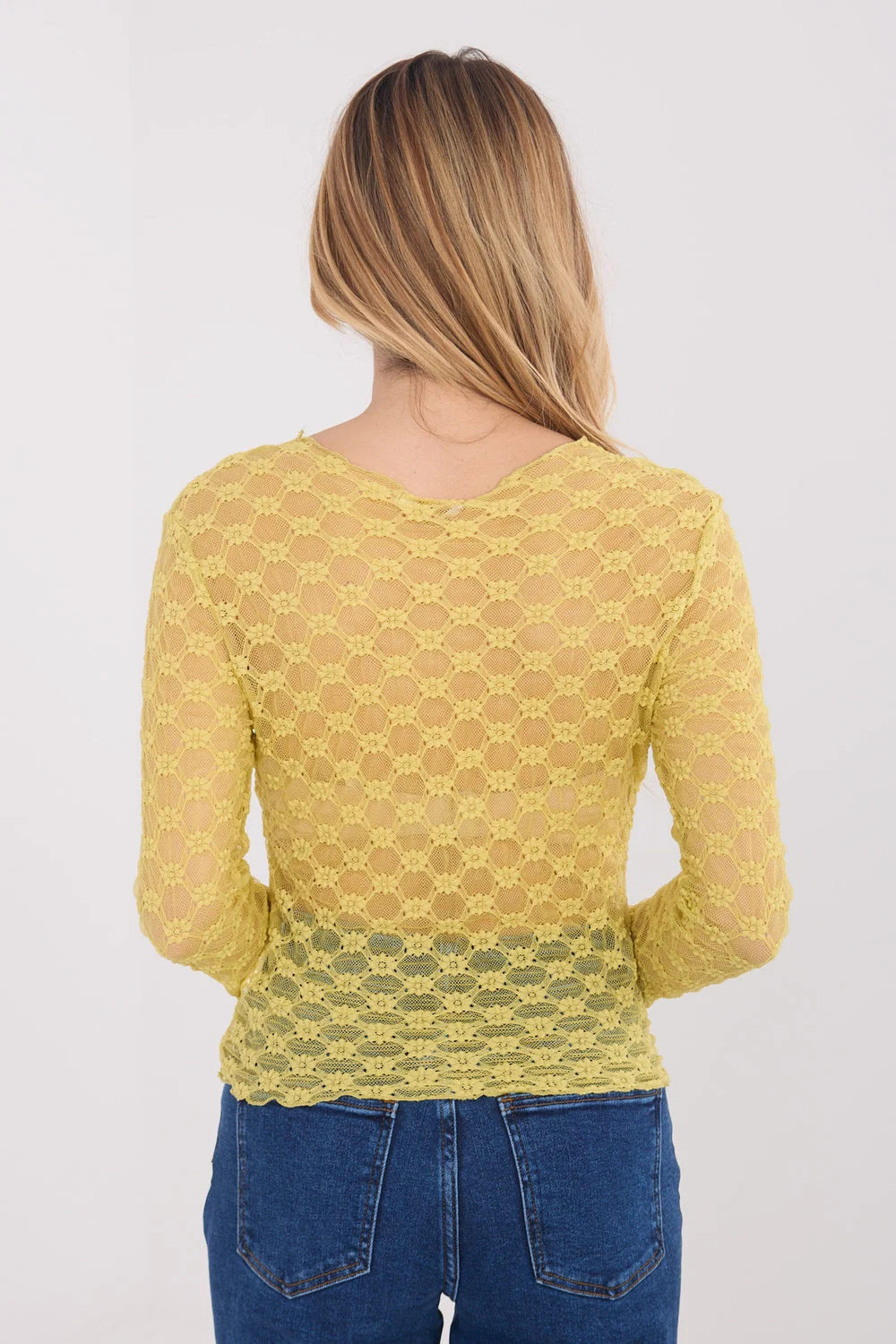 Blouse en dentelle vert – Image 3