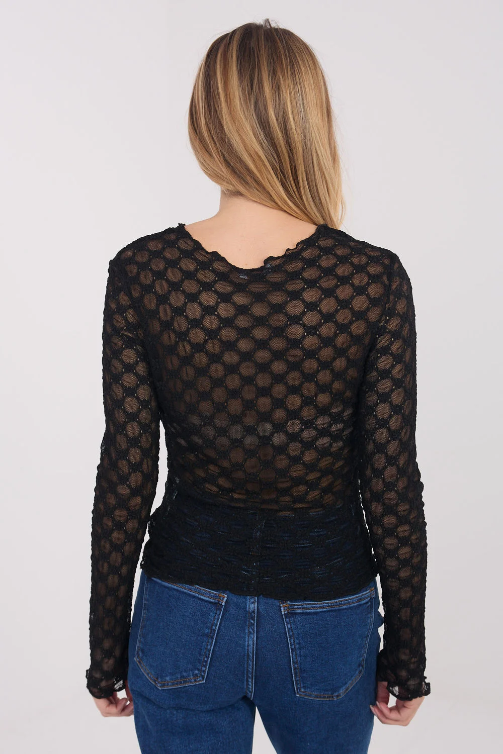 Blouse en dentelle noir – Image 3