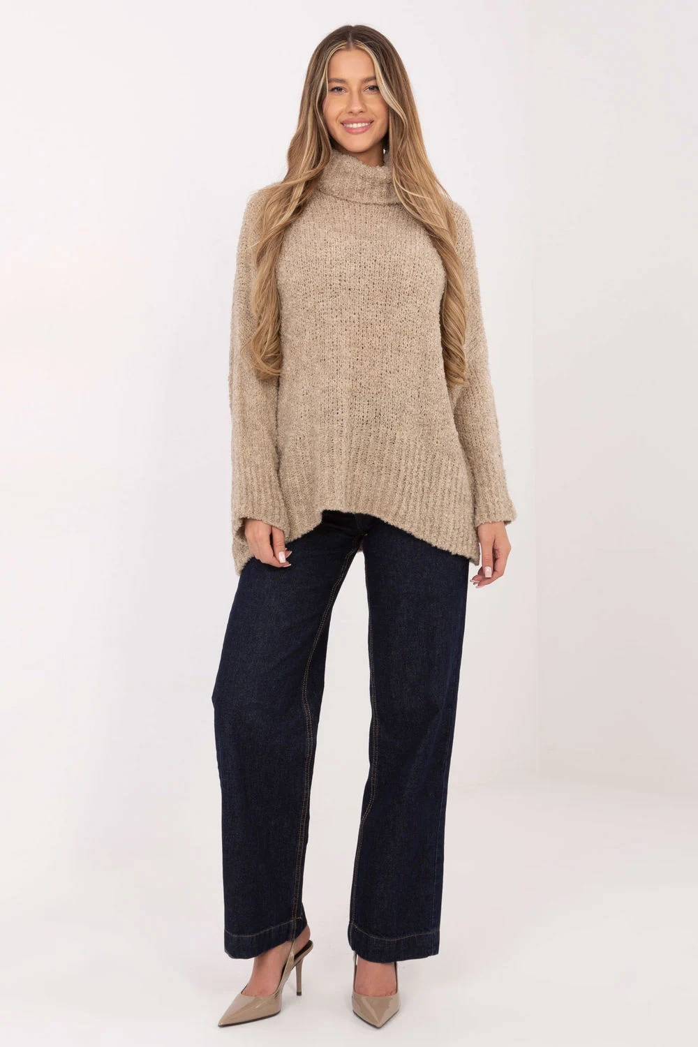 Col roulé beige – Image 2
