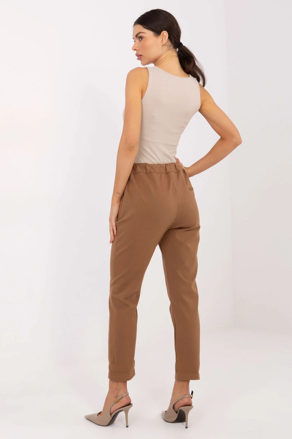 Pantalon femme brun – Image 3
