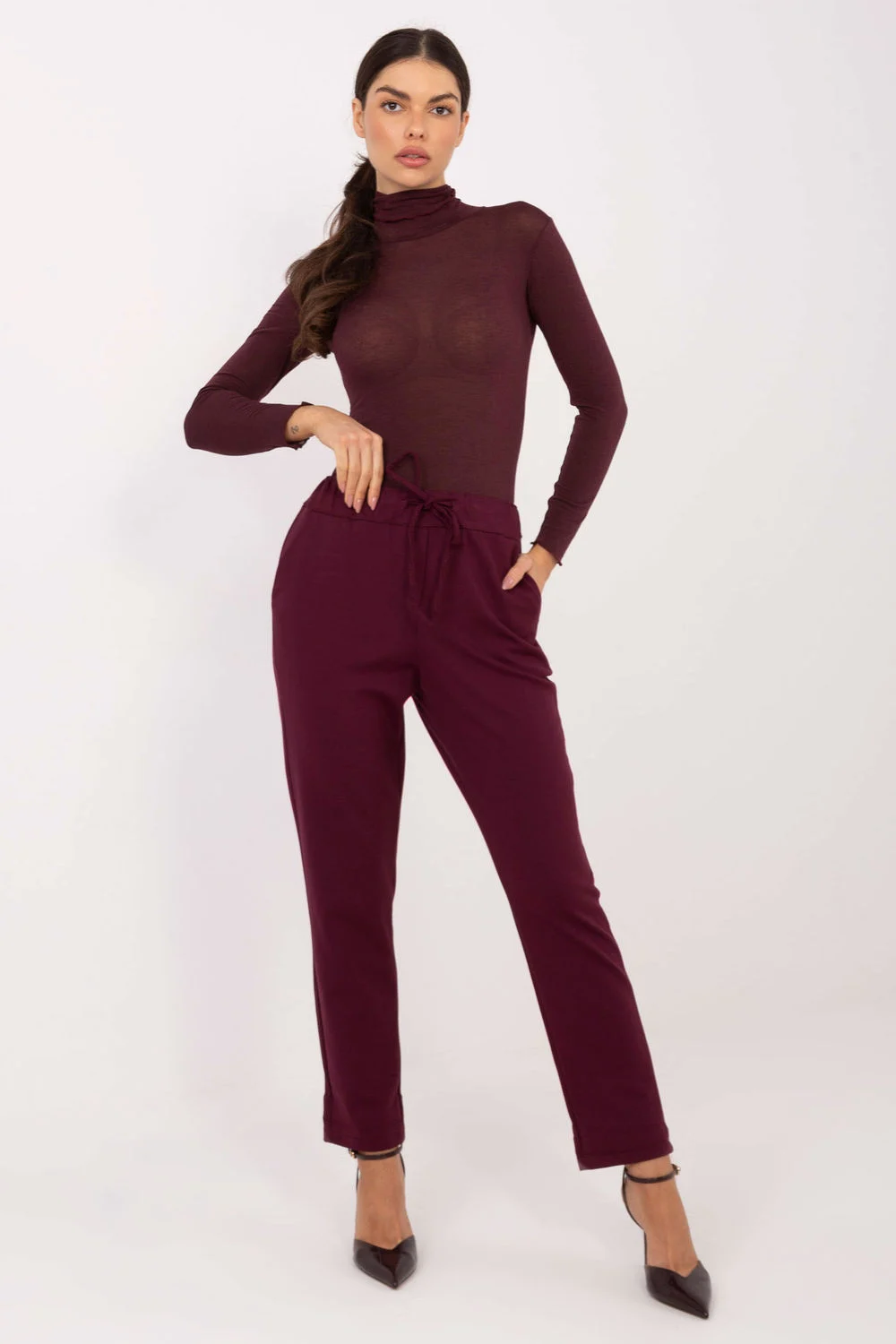Pantalon femme rouge