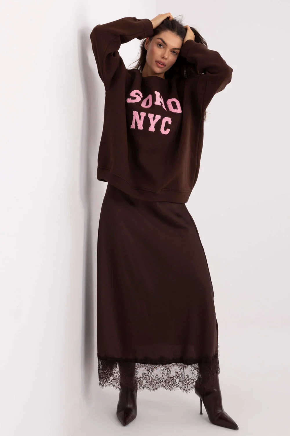 Sweatshirt brun – Image 2