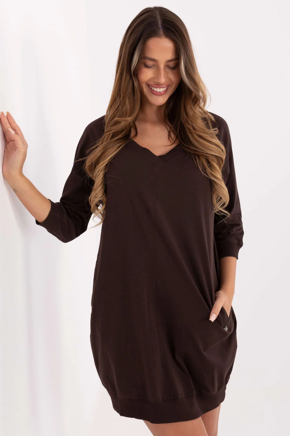 Robe de jour brune