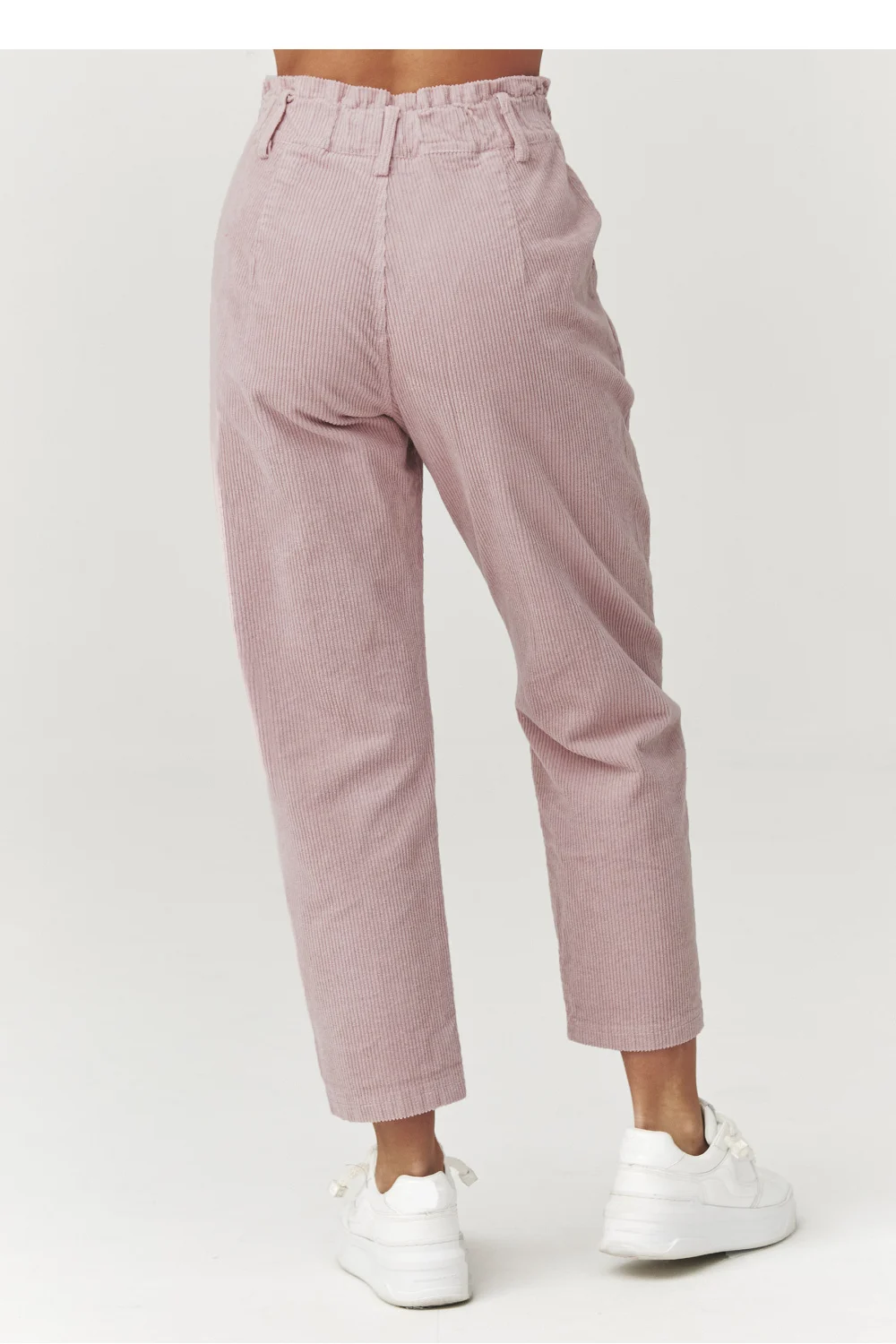 Pantalon en velours côtelé rose – Image 3