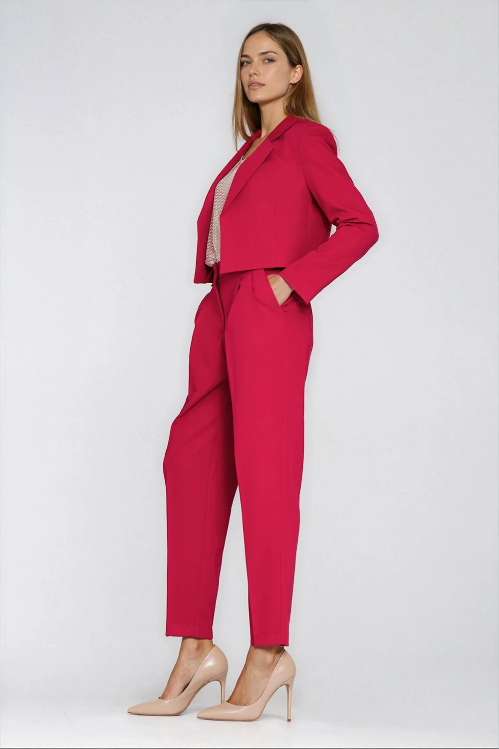 Blazer femme rouge – Image 4