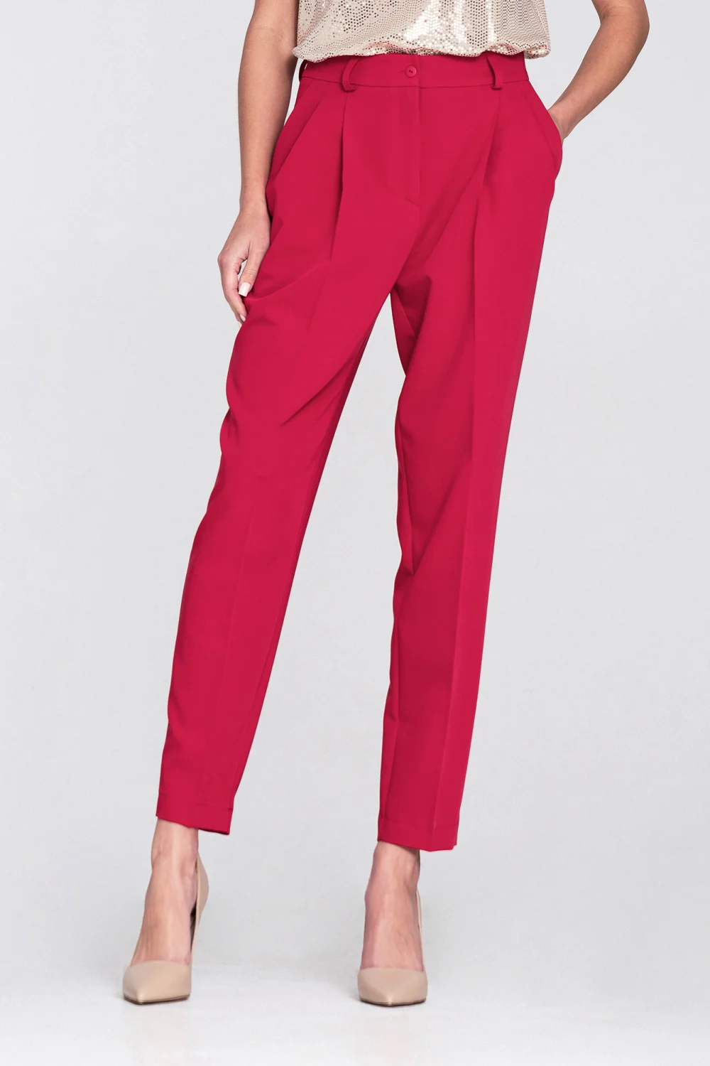 Pantalon femme rouge