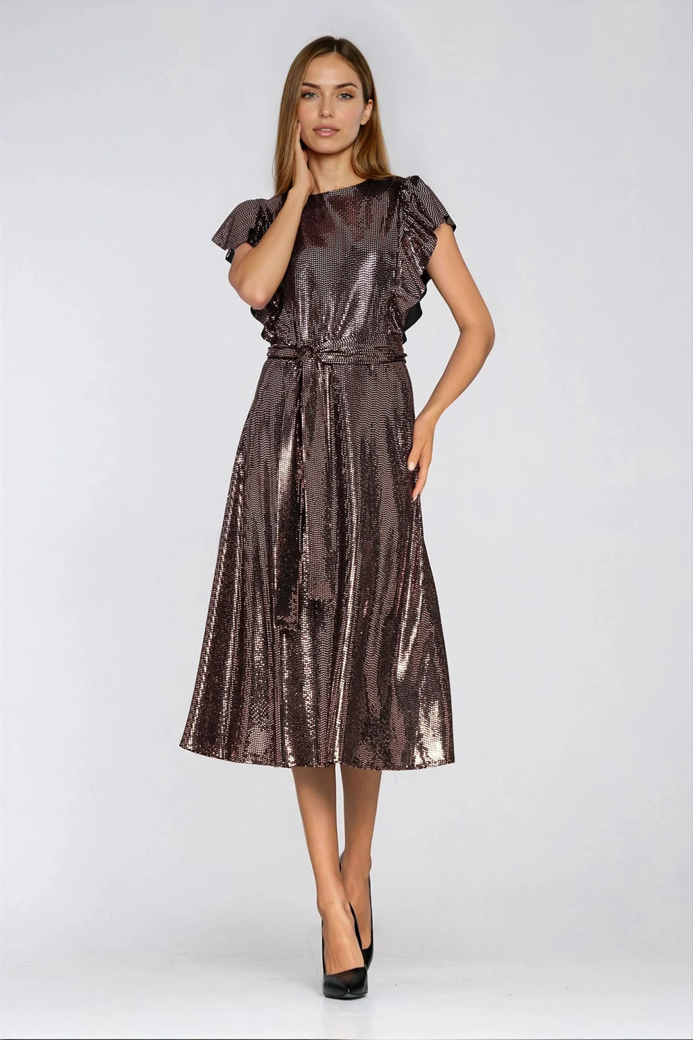 Robe de soirée brune