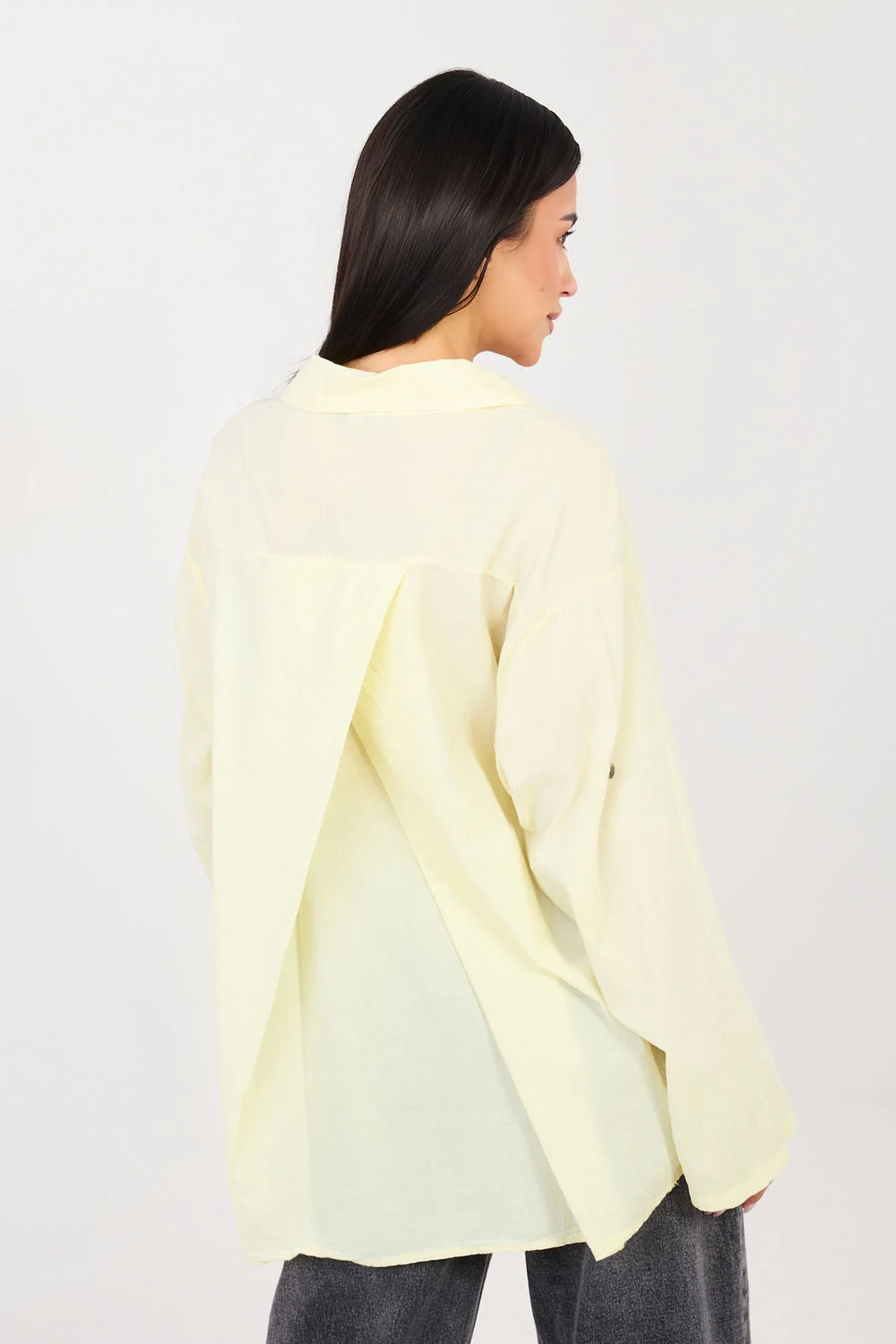 Chemise manche longue jaune – Image 3