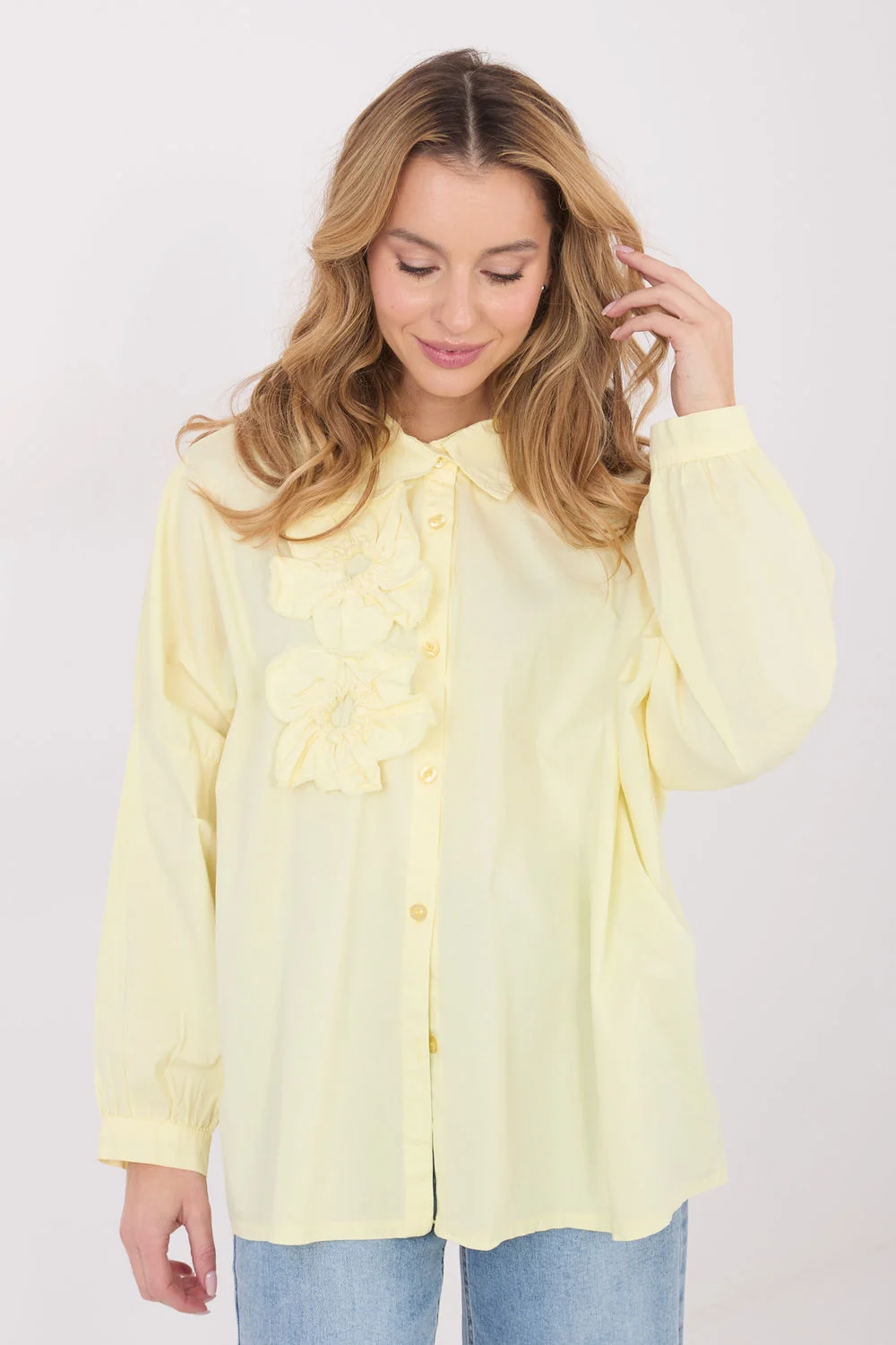 Chemise manche longue jaune
